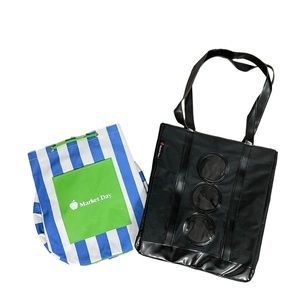 NWT 2 Market Day Totes- Photo Bag and Circular Drawstring Bag